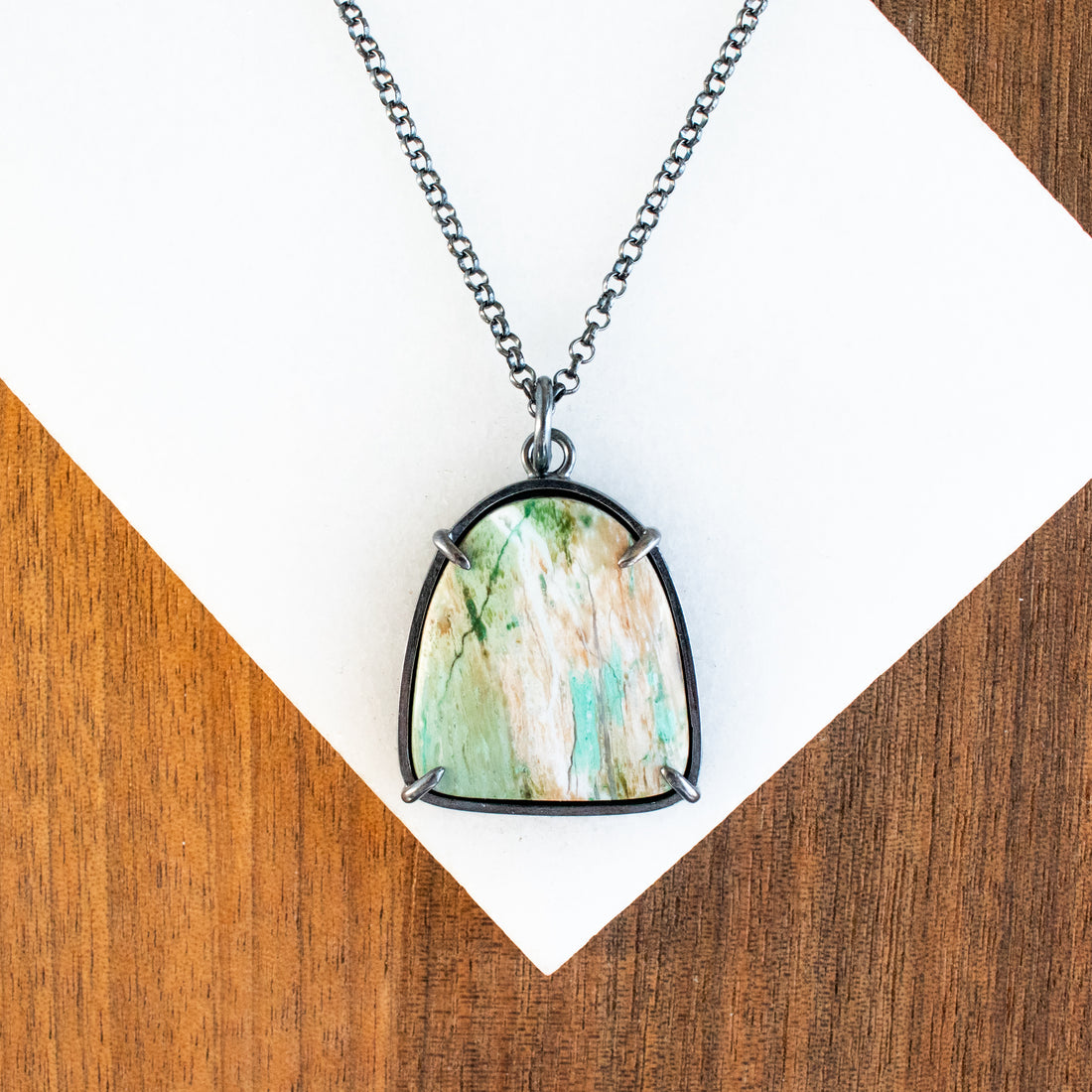 Petrified Cholla Wood Arch Necklace
