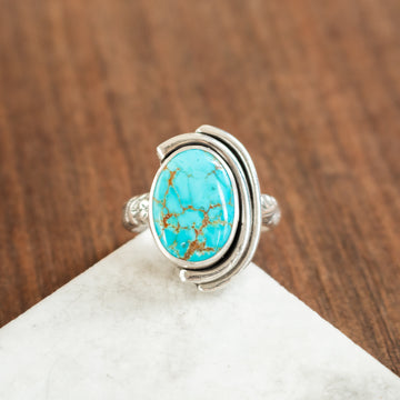 Size 8 | Sierra Bella Turquoise Art Deco Ring