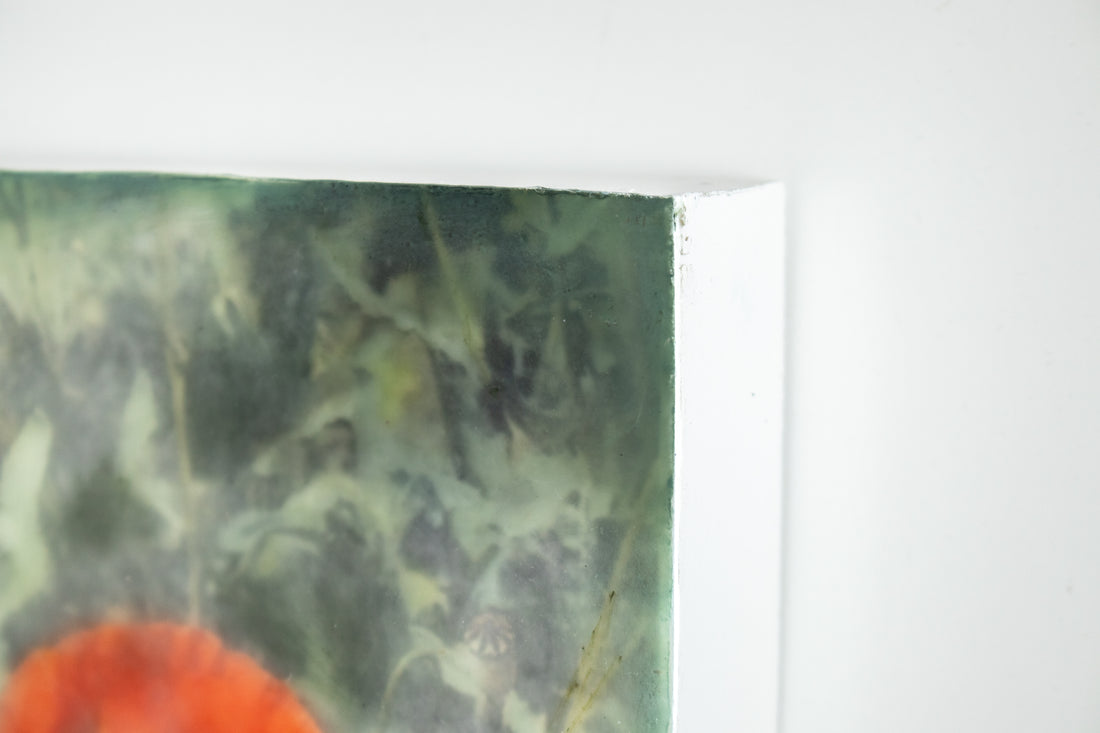 Poppies Red | 6x8 Encaustic
