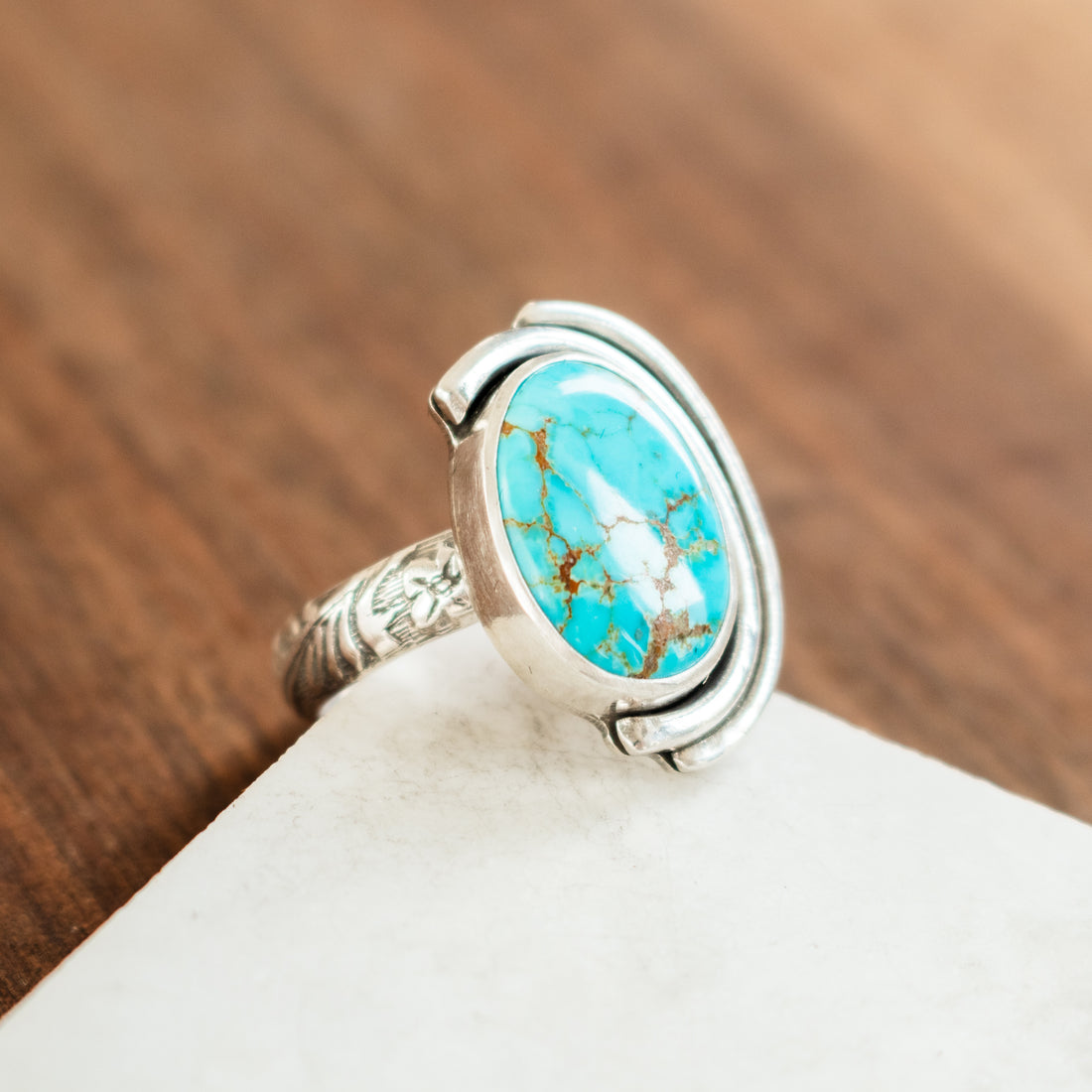 Size 8 | Sierra Bella Turquoise Art Deco Ring