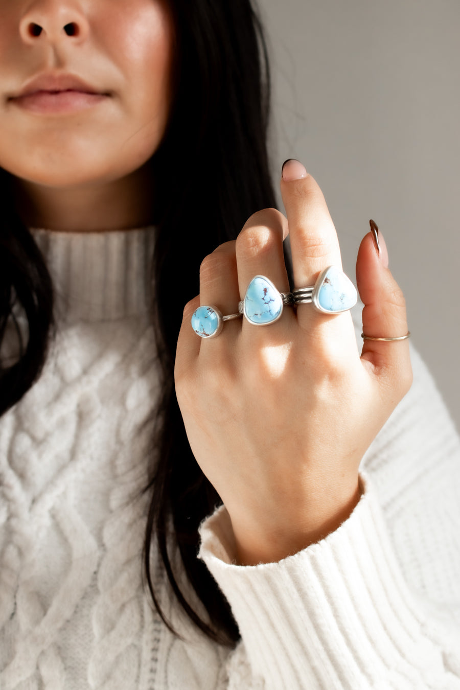 Size 8.5 | Golden Hills Turquoise Triangle Ring