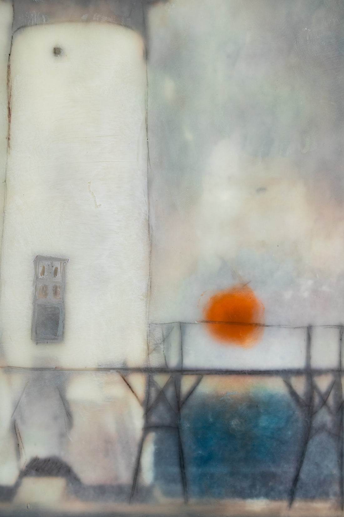 Lighthouse | 6x8 Encaustic