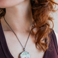 Round Opalized Petrified Wood Necklace