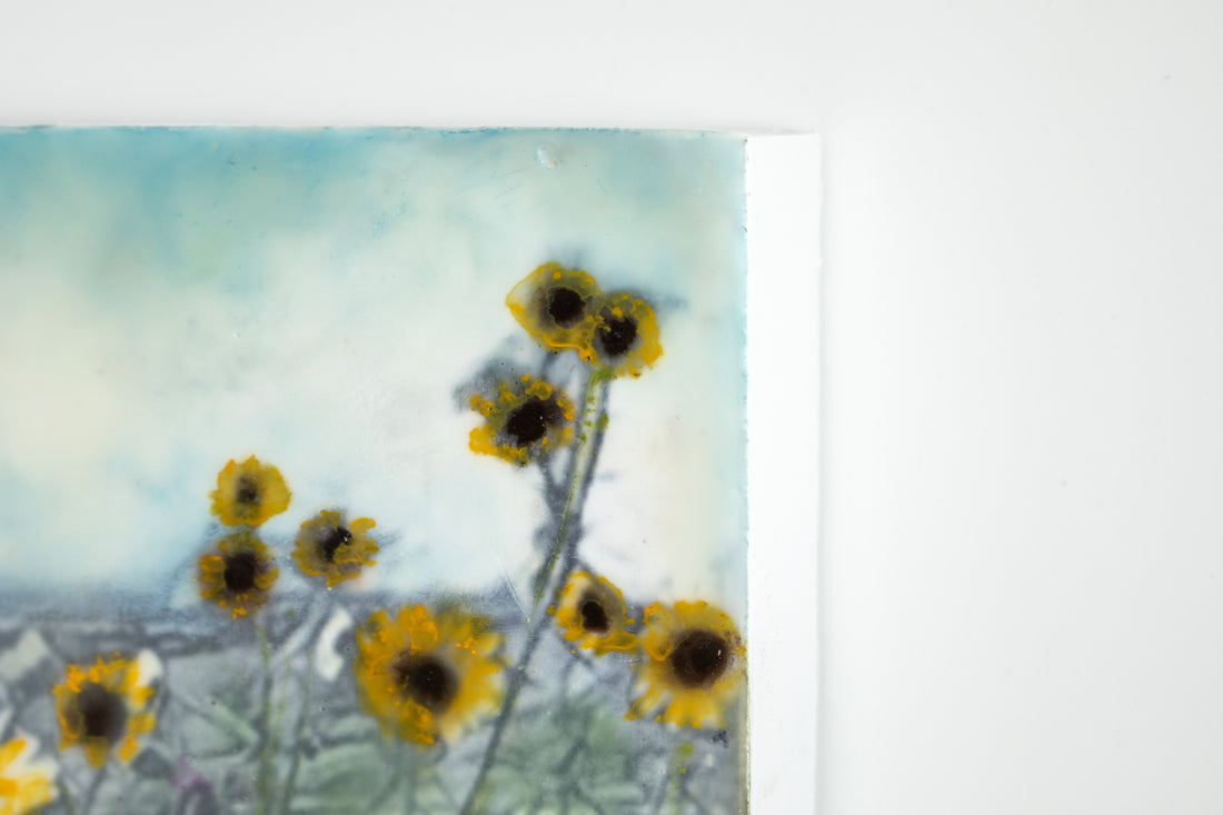 Wildflowers | 6x8 Encaustic