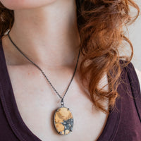 Oval Maligano Landscape Jasper Necklace