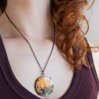 Round Maligano Landscape Jasper Necklace