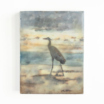 Heron | 6x8 Encaustic