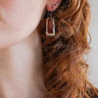 Sumatran Agate Natural Edge Earrings