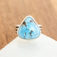 Size 8.5 | Golden Hills Turquoise Triangle Ring