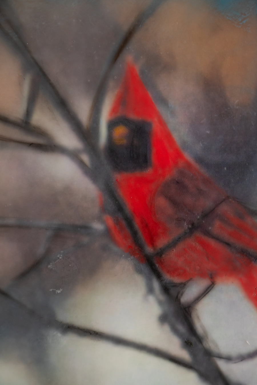 Cardinal  | 6x8 Encaustic