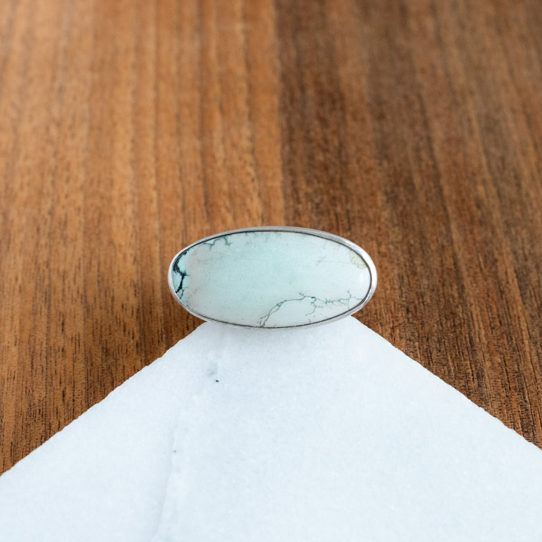 Size 7.5 | Yungai Turquoise & Botanical Band Ring