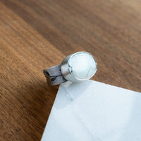 Size 7.5 | Yungai Turquoise & Botanical Band Ring
