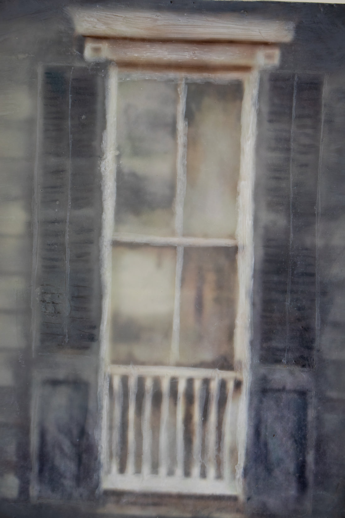 NOLA Window | 6x8 Encaustic