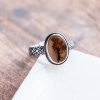 Size 7.5 | Dendritic Agate Scales Ring