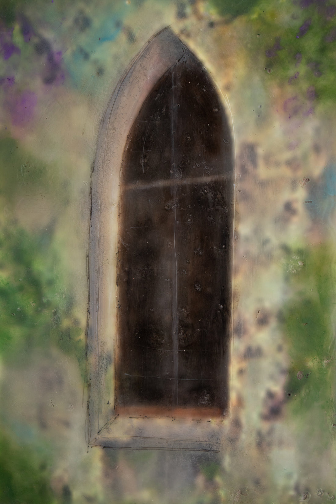 Church Window | 6x8 Encaustic
