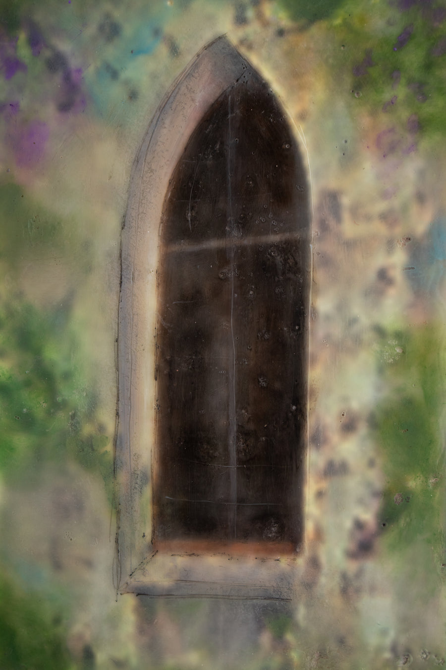 Church Window | 6x8 Encaustic