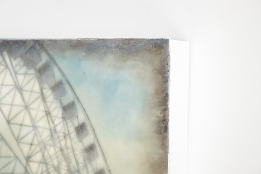 Ferris Wheel | 6x8 Encaustic