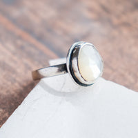 Size 7.75 | Pearl Rosecut Round Ring