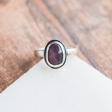 Size 6.75 | Botswana Agate Gray Swirl Ring