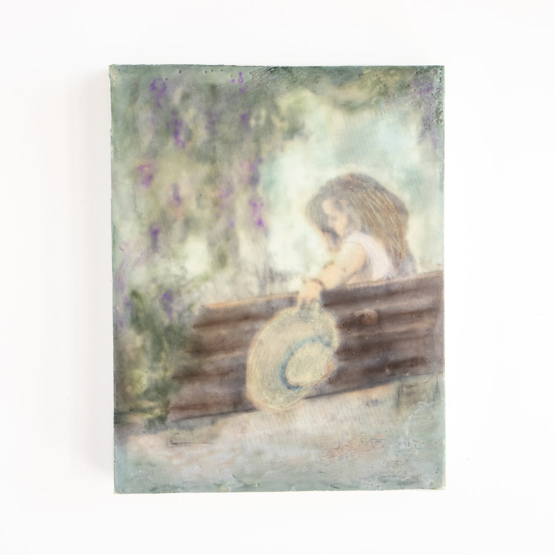 Reflection Girl | 6x8 Encaustic