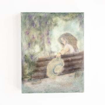 Reflection Girl | 6x8 Encaustic