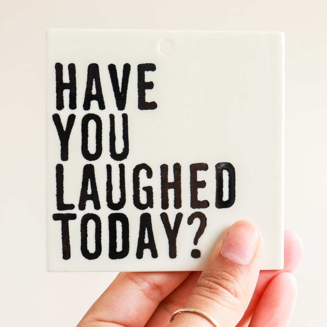 Mb Art Studios Have You Laughed Today Wall Tile The Artisan s Bench mb-art-studios-have-you-laughed-today-wall-tile-the-artisan-s-bench
