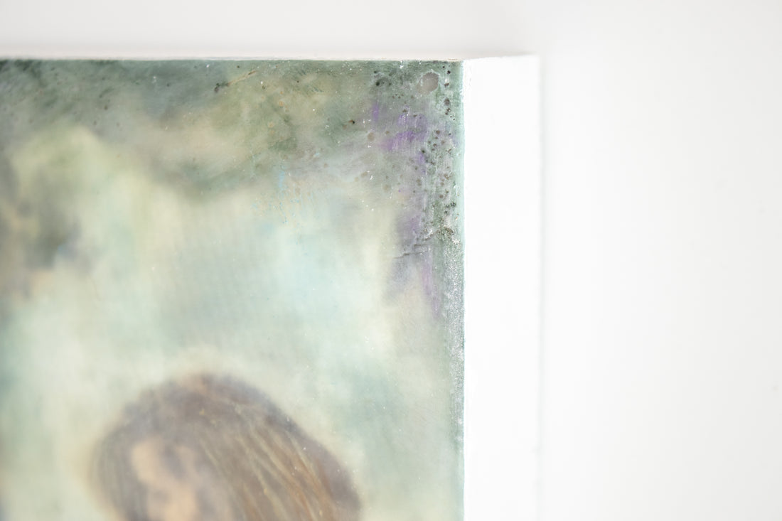 Reflection Girl | 6x8 Encaustic
