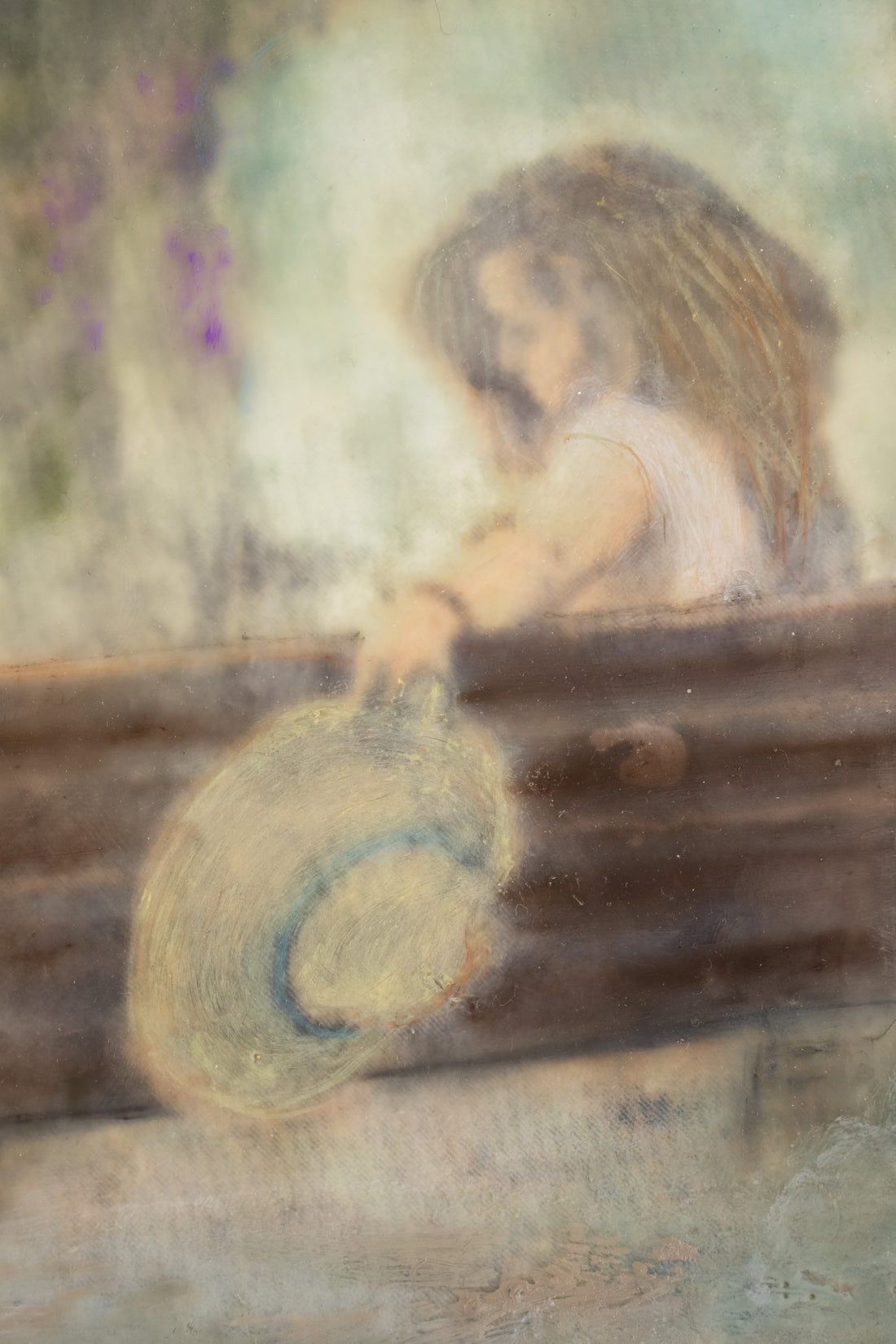 Reflection Girl | 6x8 Encaustic