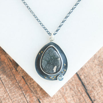 Agate Druzy Topaz Galaxy Necklace