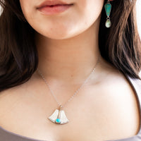 Royston Turquoise & Palomino Dangle Earrings