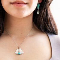 Royston Turquoise with Brass Bell Necklace