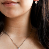 Mini Flower Earrings White