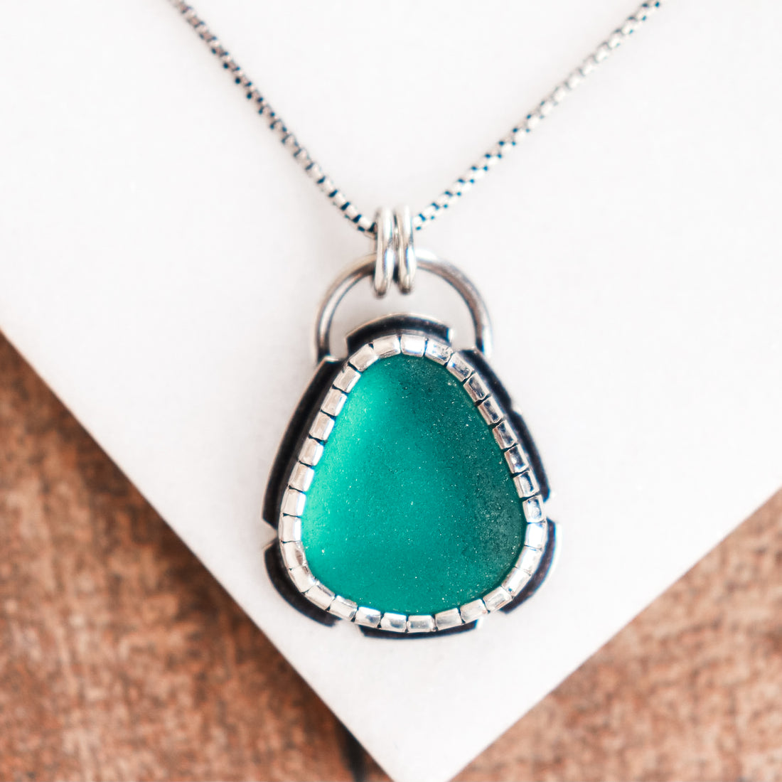 Icelandic Aqua Sea Glass Necklace