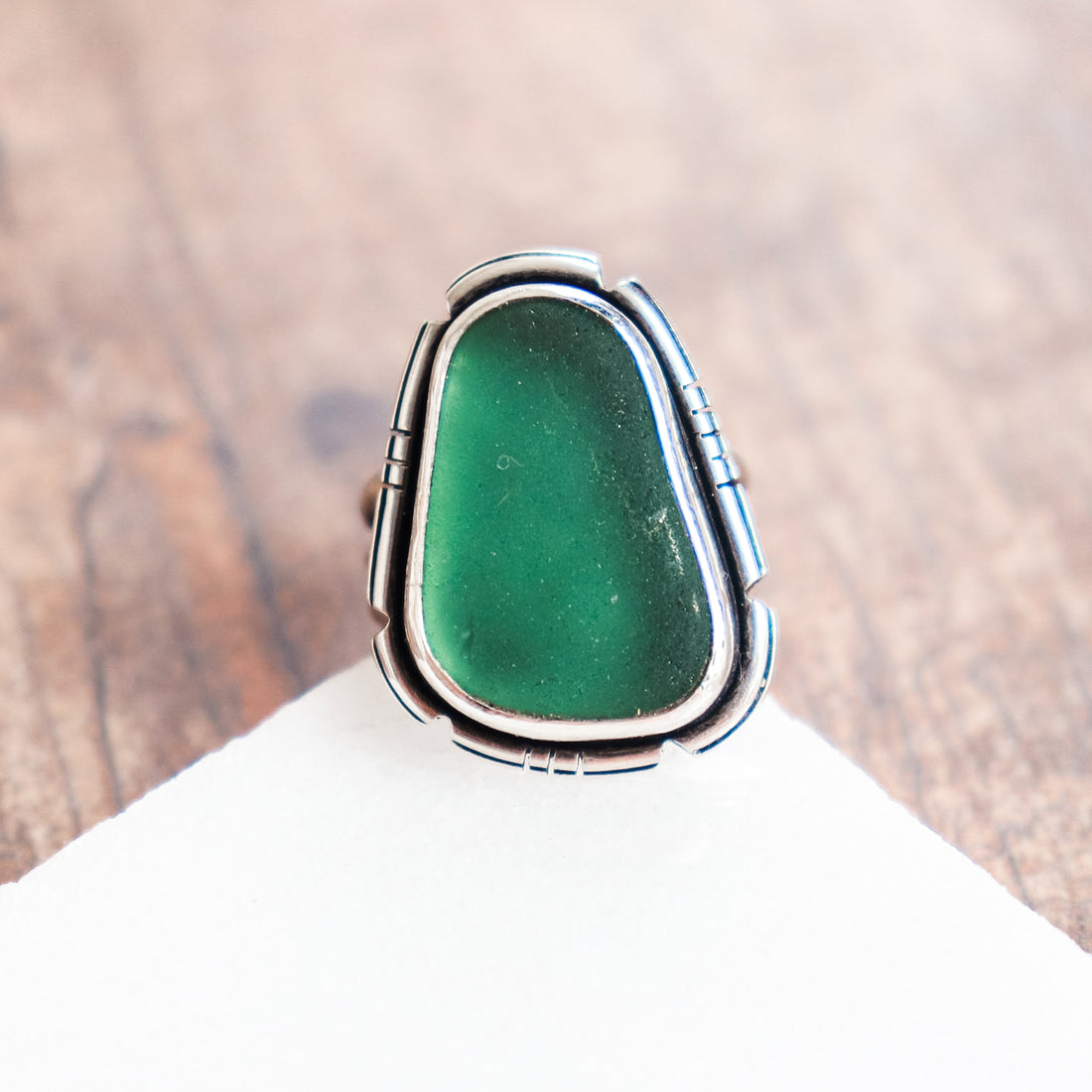 Size 8.5 | Aqua Spain Sea Glass Ring