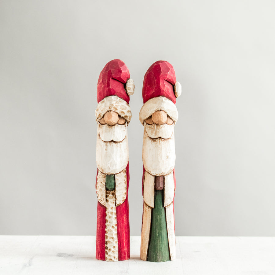 Carved Santa | Red/Green