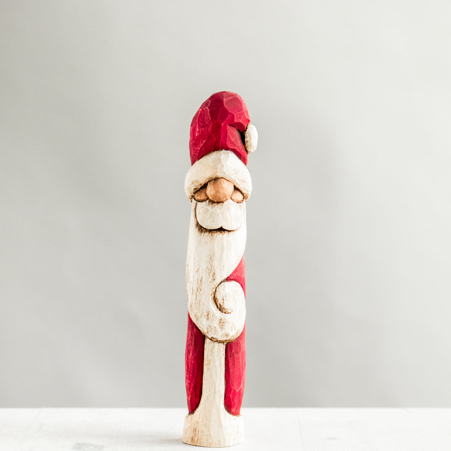 Carved Santa Red/White