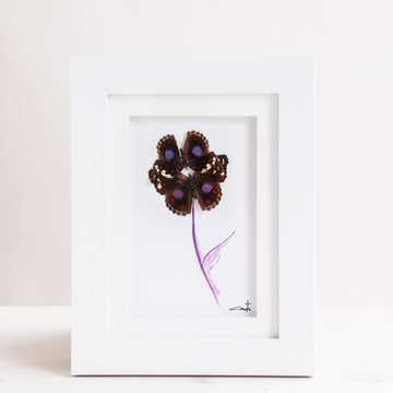 Purple Flower Butterflies | 6x8"