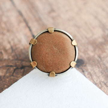 Size 8.25 | Tan MI Pebble Ring