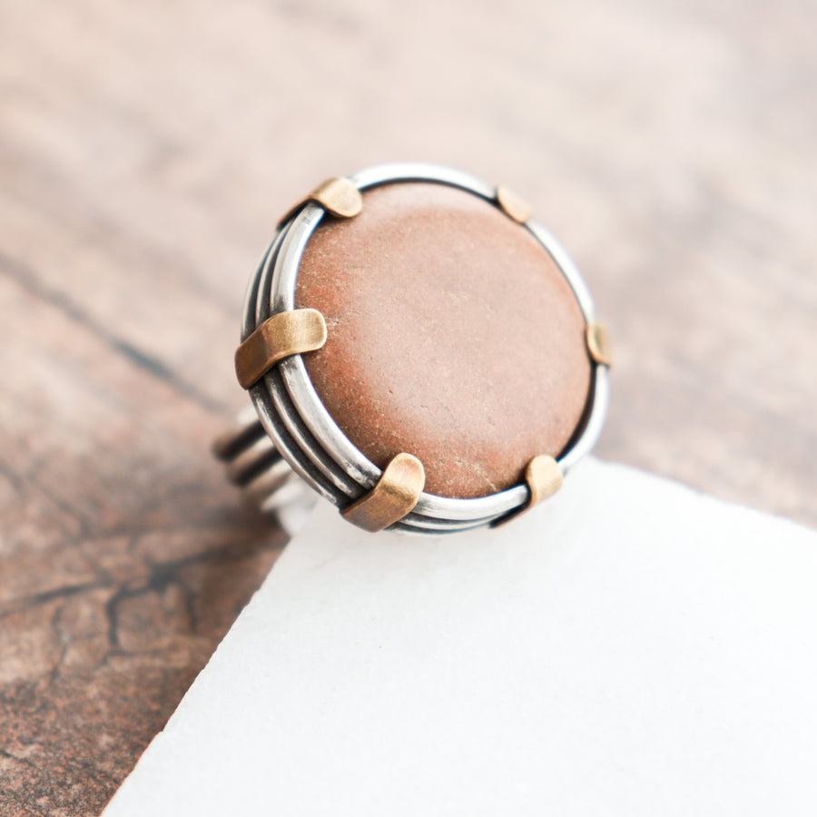 Size 8.25 | Tan MI Pebble Ring