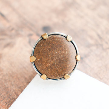 Size 7.25 | Tan MI Pebble Ring