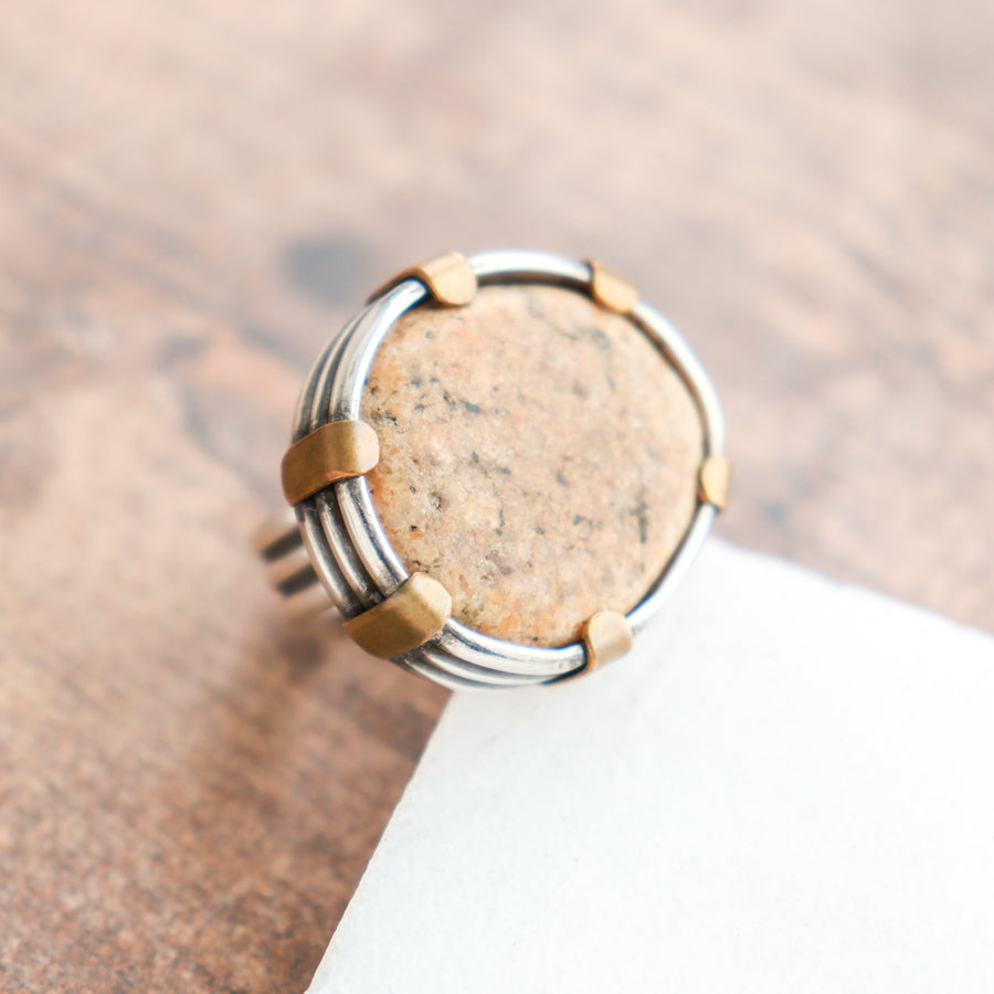 Size 6 | Tan MI Pebble Ring