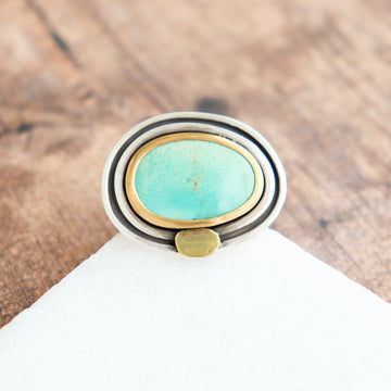 Size 7.25 | Turquoise Oval Ring