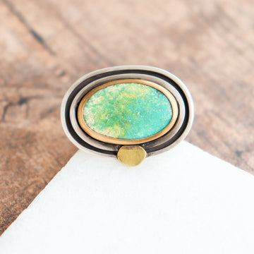 Size 8 | Turquoise Oval Ring