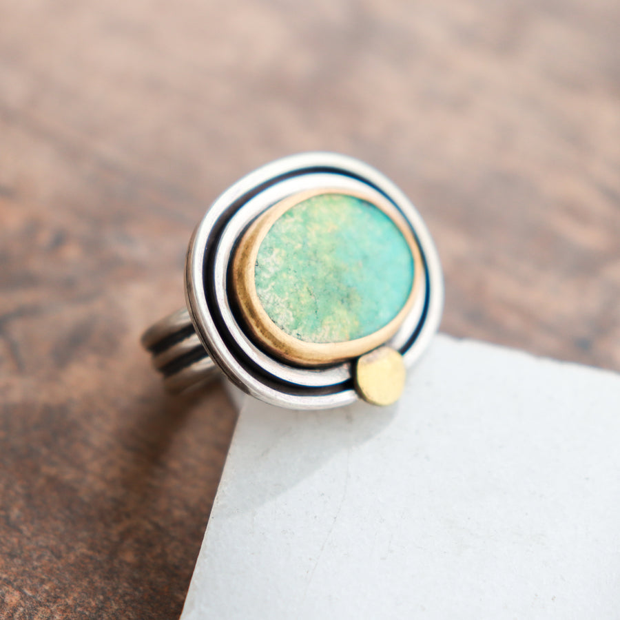 Size 8 | Turquoise Oval Ring