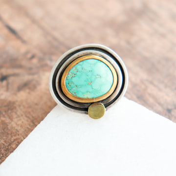 Size 7 | Turquoise Round Ring
