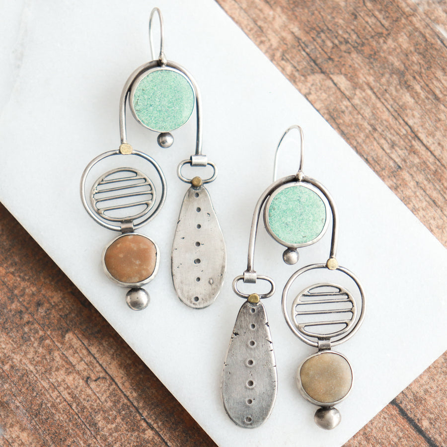 Turquoise Asymmetrical Earrings