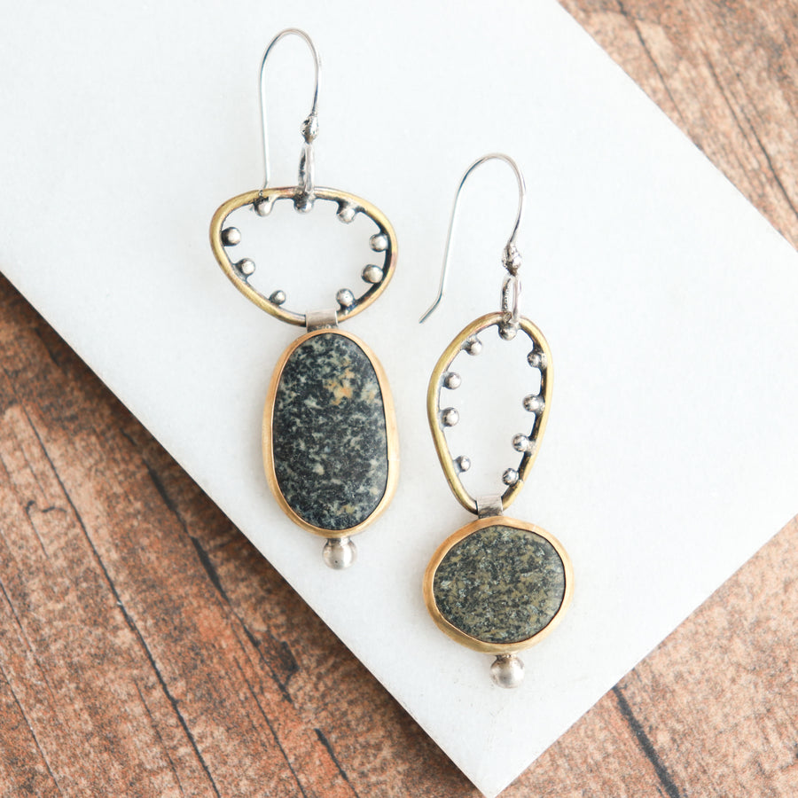 Dark MI Pebble Earrings