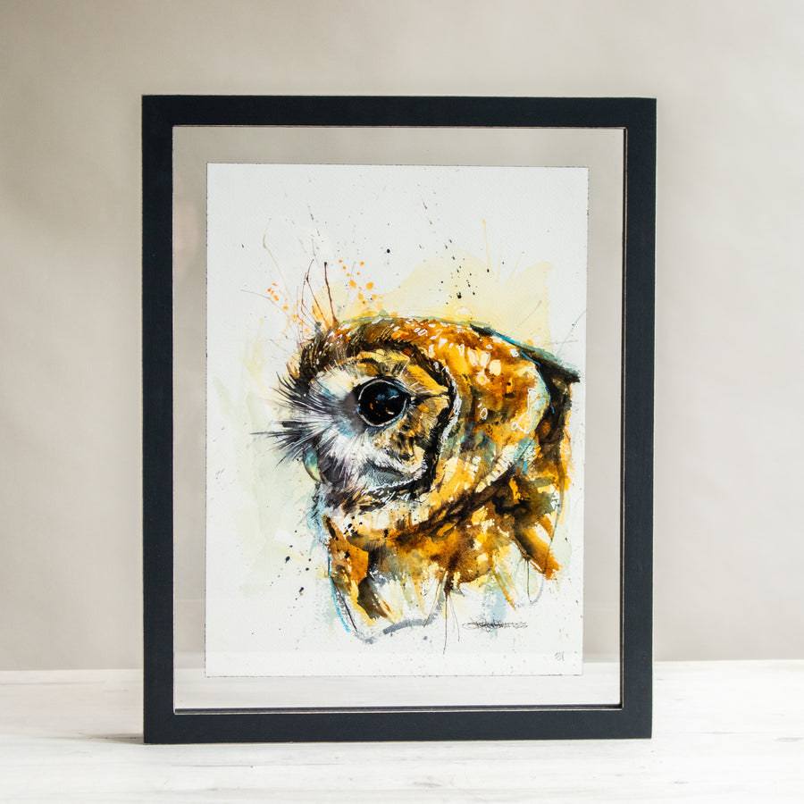 Barn Owl Watercolor | 12x15