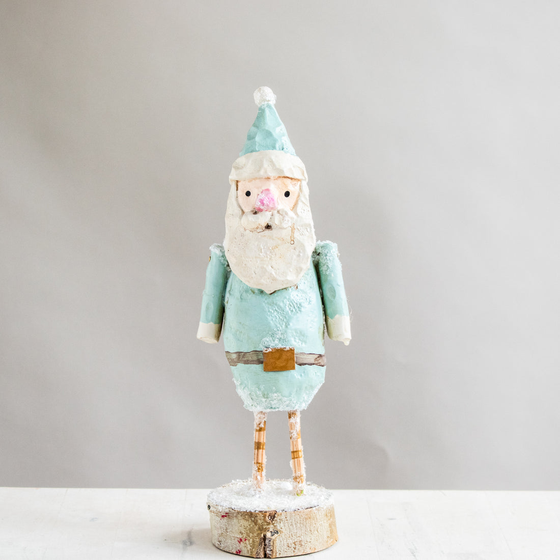 Santa Claus Carved Figure | Blue
