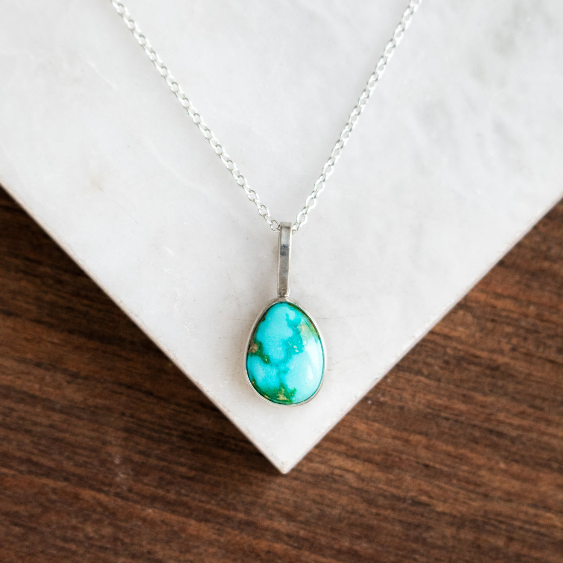 Sonoran Gold Turquoise Silver Necklace